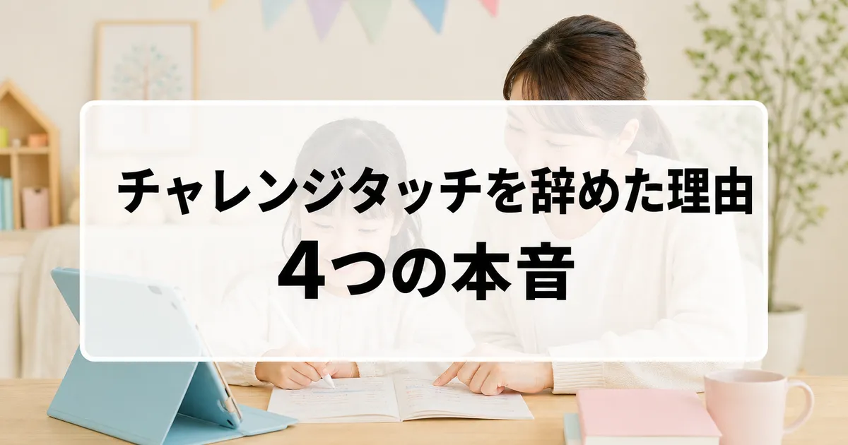 チャレンジタッチを辞めた理由のイメージ画像