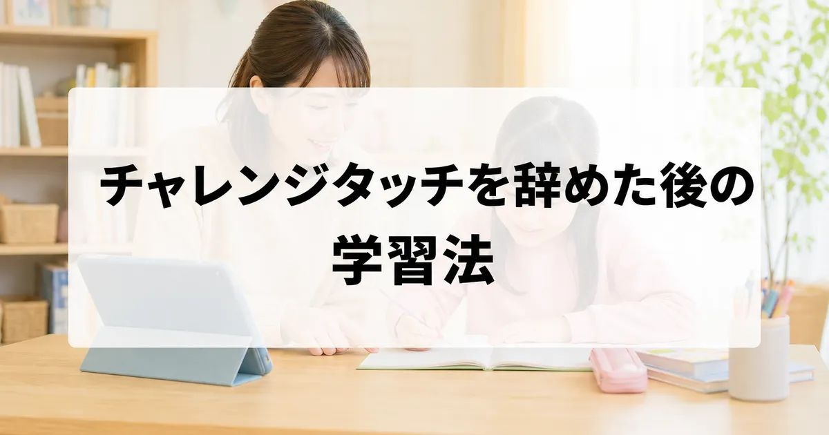 チャレンジタッチを辞めた後の学習法のイメージ画像